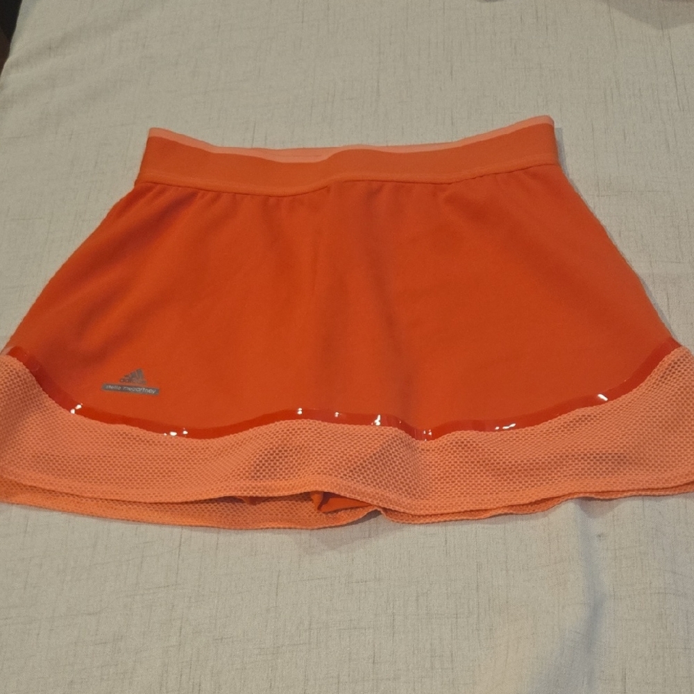 Adidas Girl's Tennis Vibrant Orange Mini Skort